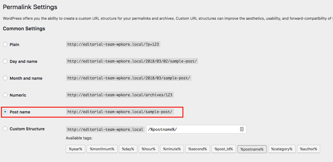 wpkore-permalinks