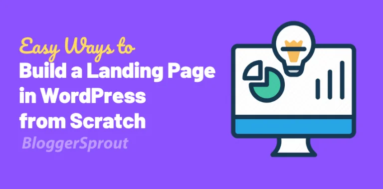 Landing-Page-in-WordPress-BloggerSprout.com