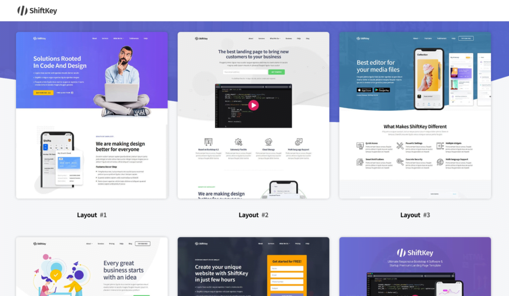 landing page in wordpress