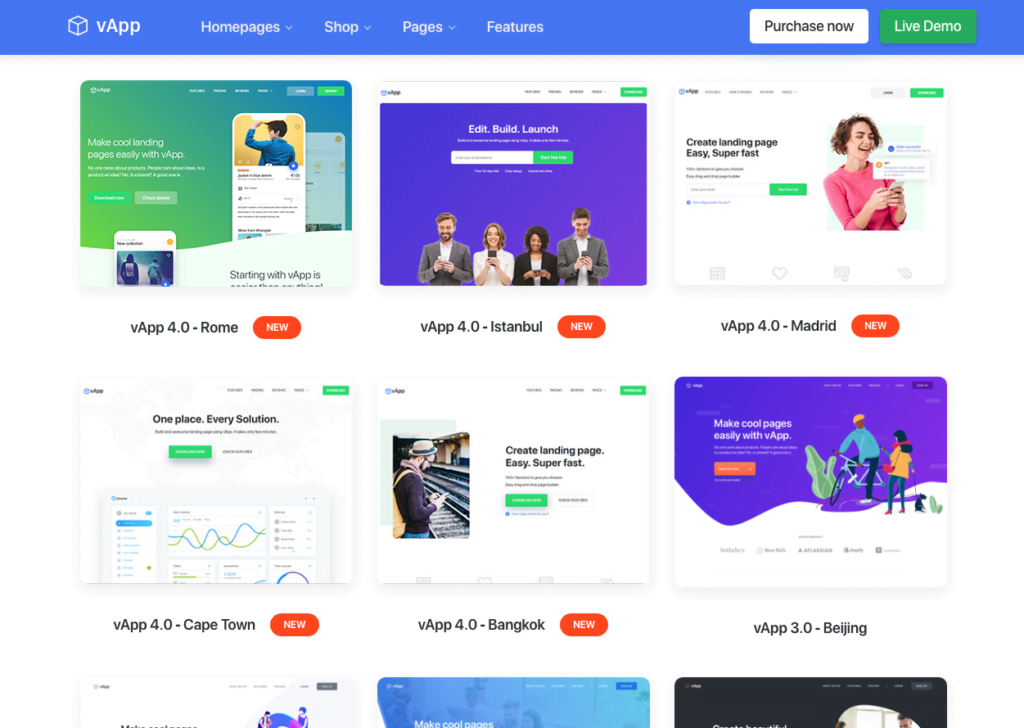 landing page in wordpress