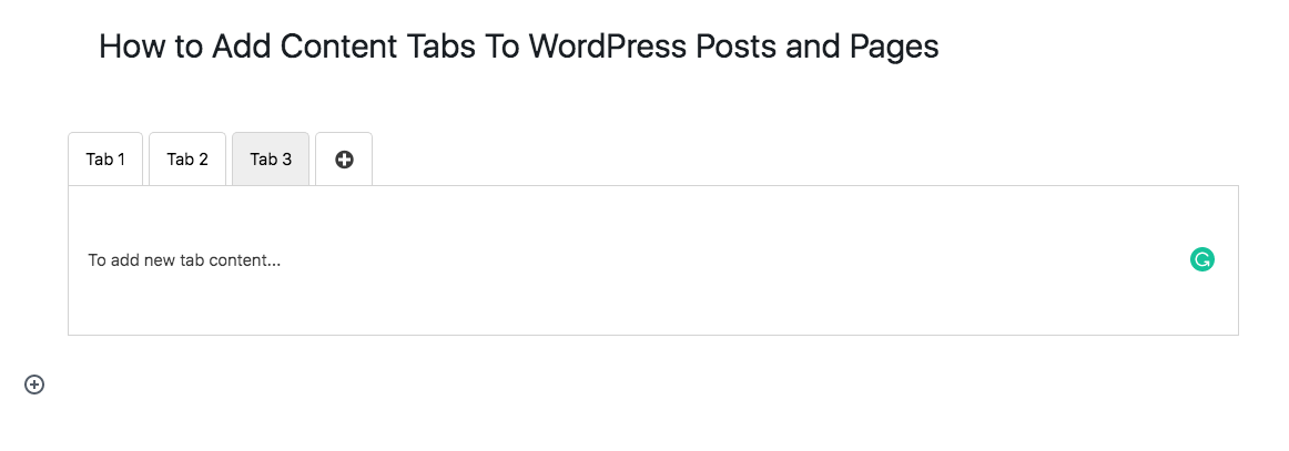 How to Add Content Tabs To WordPress Posts and Pages - BloggerSprout