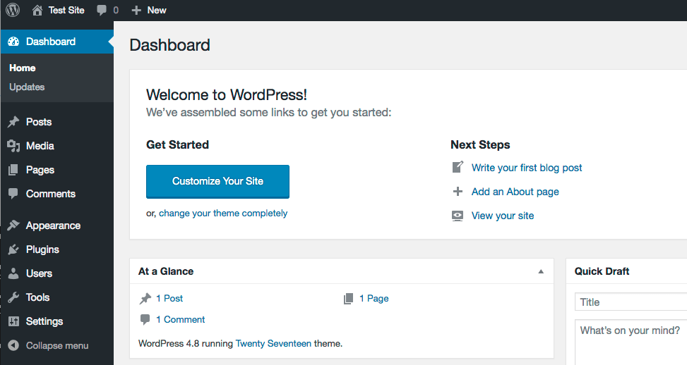 Reset a WordPress Site