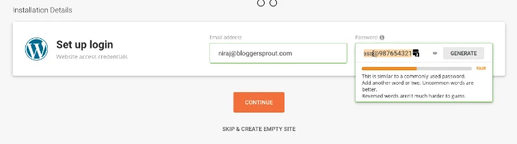 siteground wordpress login