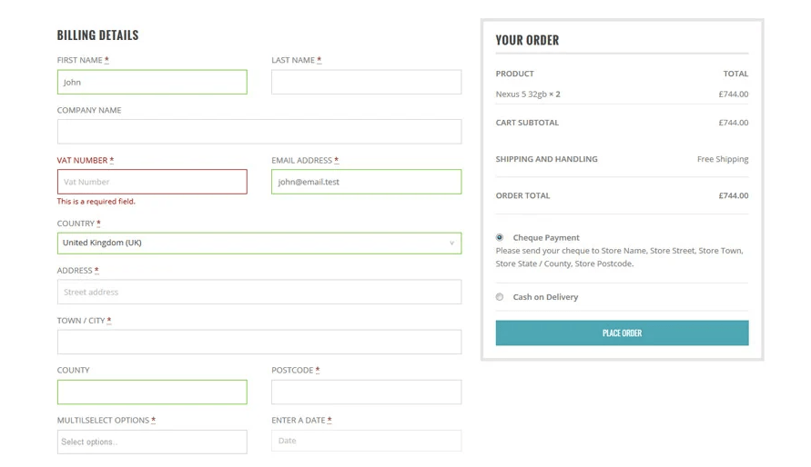 Edit Woocommerce Checkout Fields