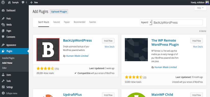 WordPress Plugins For Backup