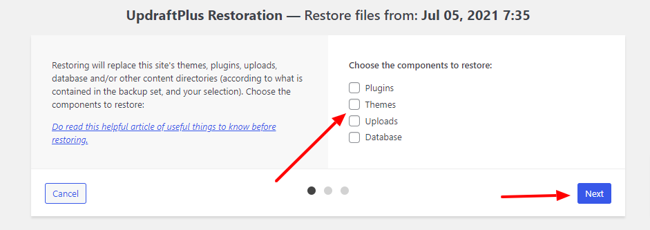 Restore a WordPress Site